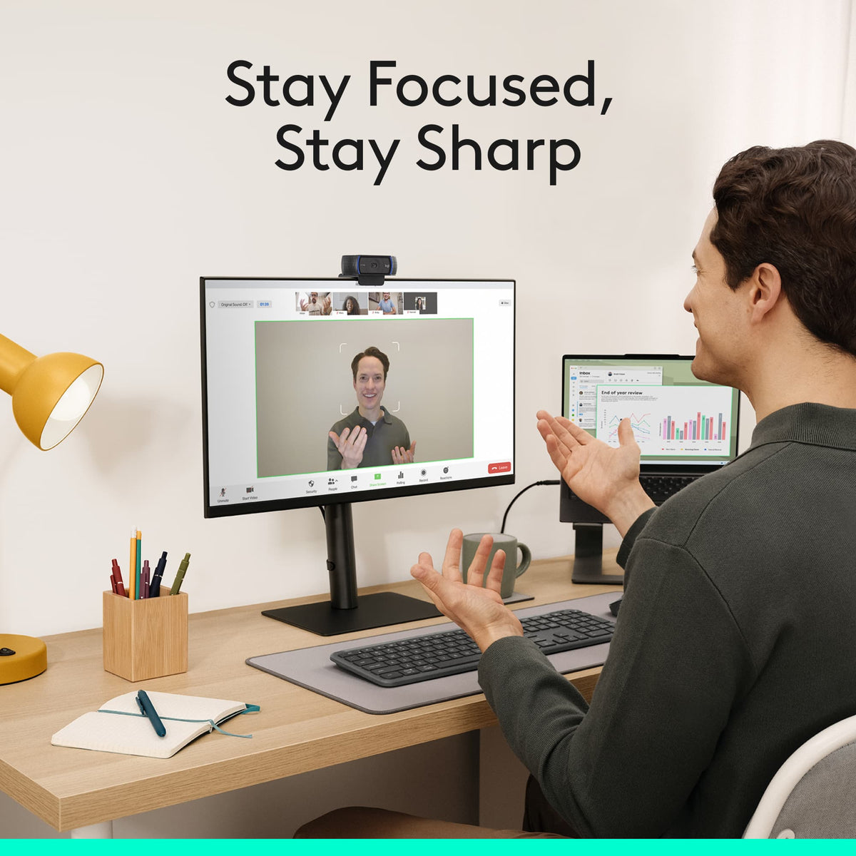 Logitech - C920s Pro 1080 Video Conferencing, Streaming, and Gaming Webcam with Privacy Shutter - Black