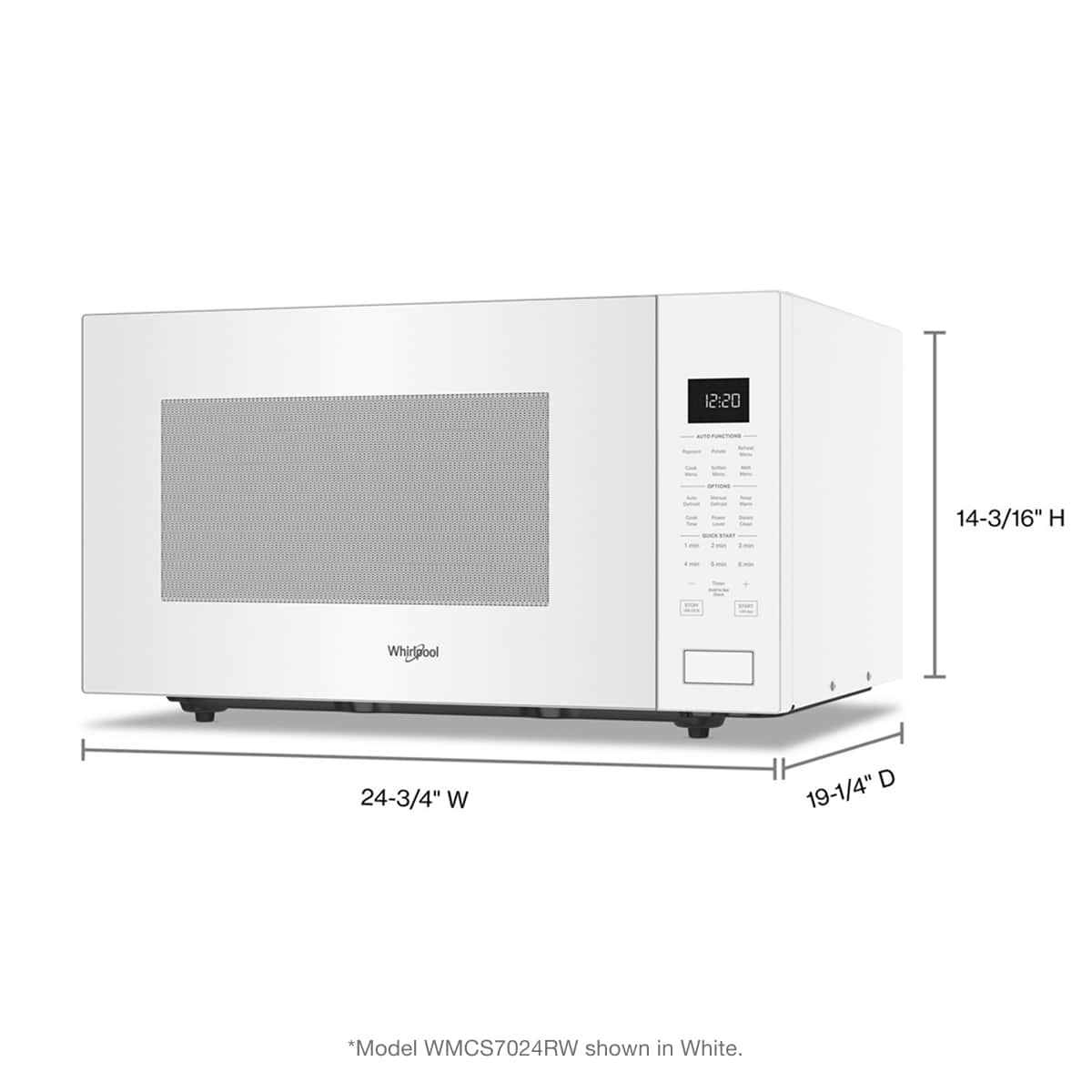 Whirlpool - 2.2 Cu. Ft. Countertop Microwave with Sensor Cooking - Stainless Steel