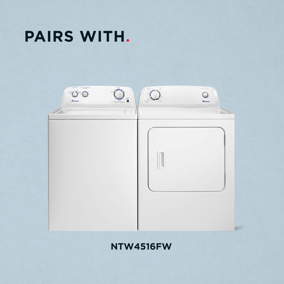 Amana - 6.5 Cu. Ft. Electric Dryer with Automatic Dryness Control - White