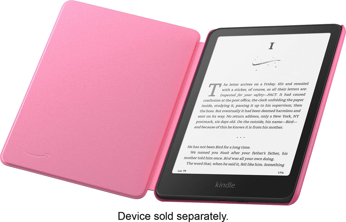 Amazon - Kindle Paperwhite/Colorsoft Case, Plant-Based Leather, Lightweight Protective Cover - Raspberry