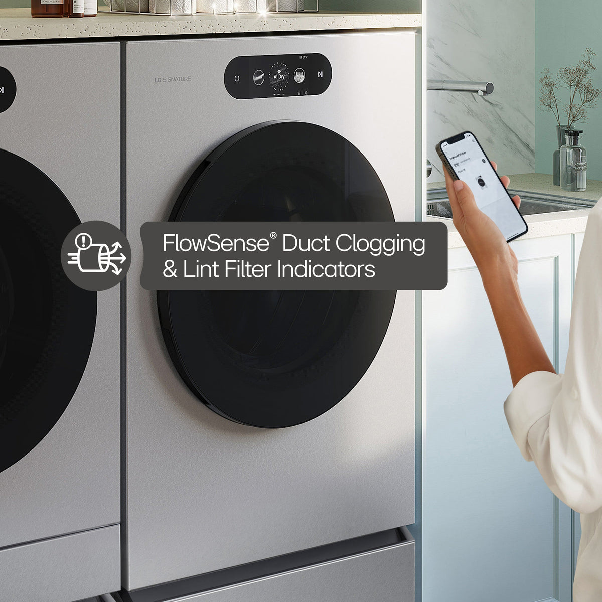 LG - SIGNATURE 9.0 Cu. Ft. Stackable Smart Electric Dryer with Steam and AI Sensor Dry - Brushed Platinum Steel
