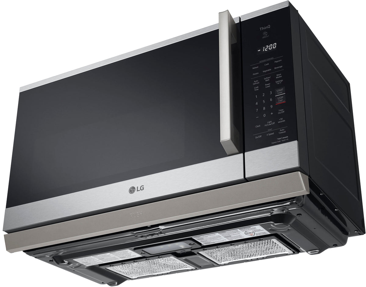 LG - 2.1 Cu. Ft. Over-The-Range Smart Microwave with Sensor Cooking and EasyClean - Stainless Steel