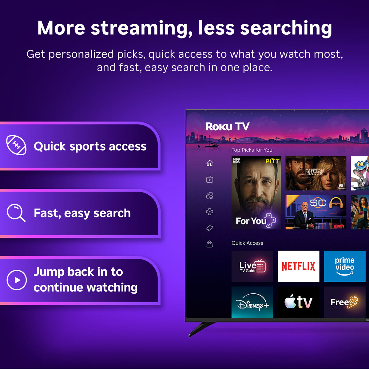 Roku - 85" Class Select Series 4K QLED Smart RokuTV (2026)