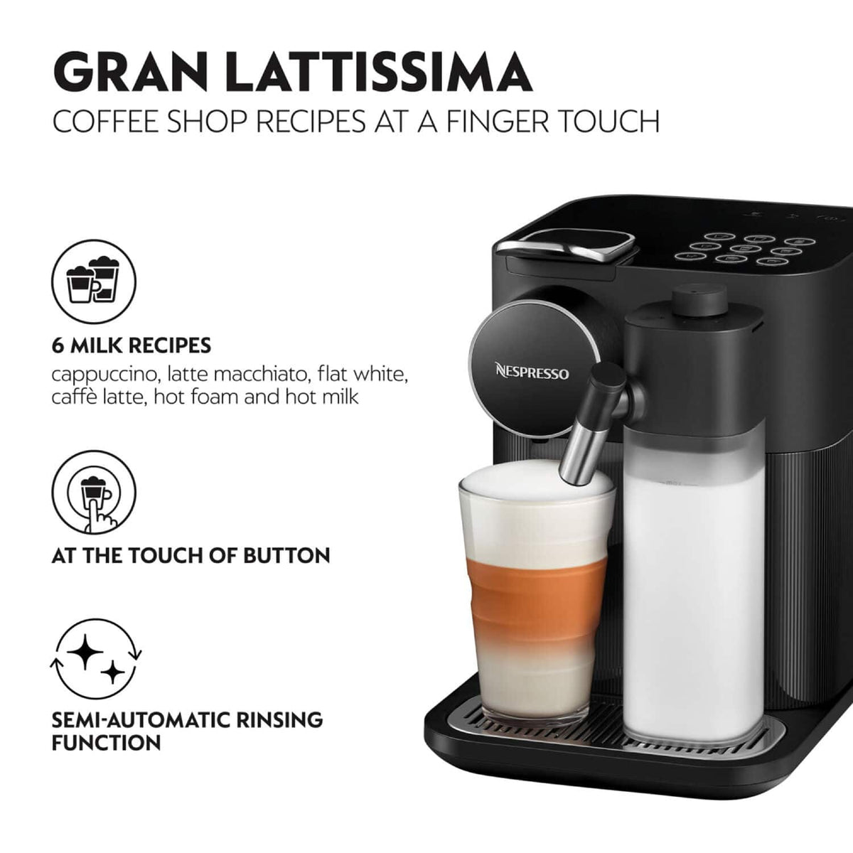 De'Longhi - Nespresso Gran Lattissima - Black