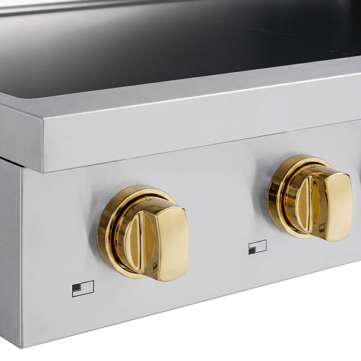 ZLINE - Autograph 30 in. Paramount Built-in Induction Rangetop with 4 Elements and Polished Gold Accents - Stainless Steel