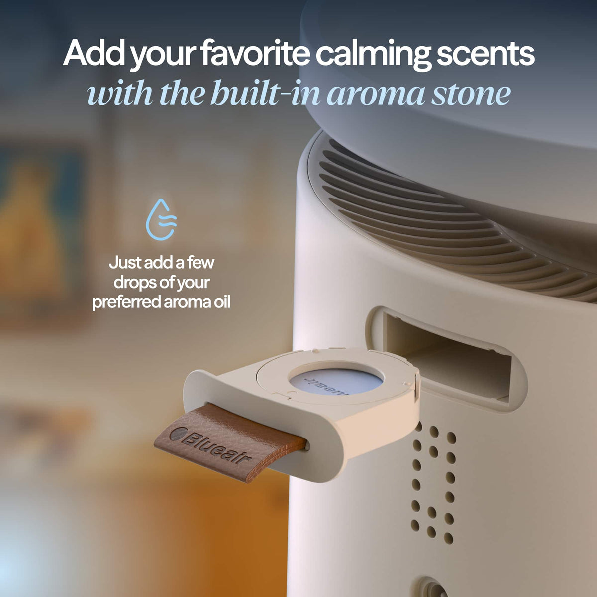 Blueair - Smart Dreamwell Evaporative Humidifier, 1-Gallon Tank, Mist & Mold Free, 596 sq ft - Beige