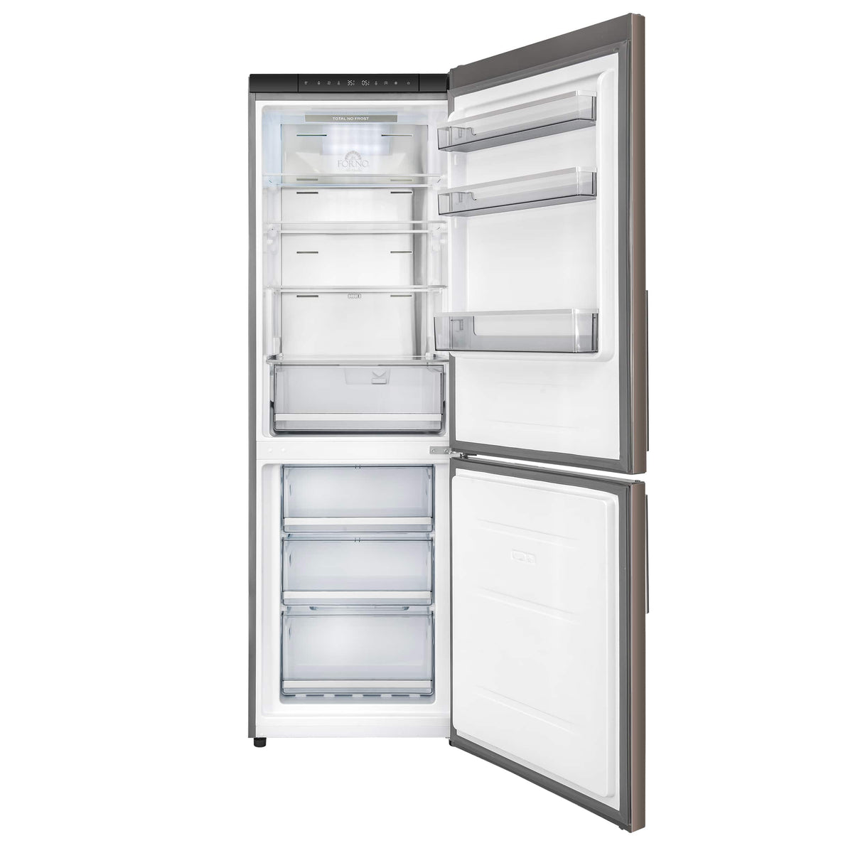 Forno Appliances - Custodia 10.3 Cu. Ft. 24" Bottom Freezer Refrigerator with Right-Hinge Door and Total No Frost - Stainless Steel