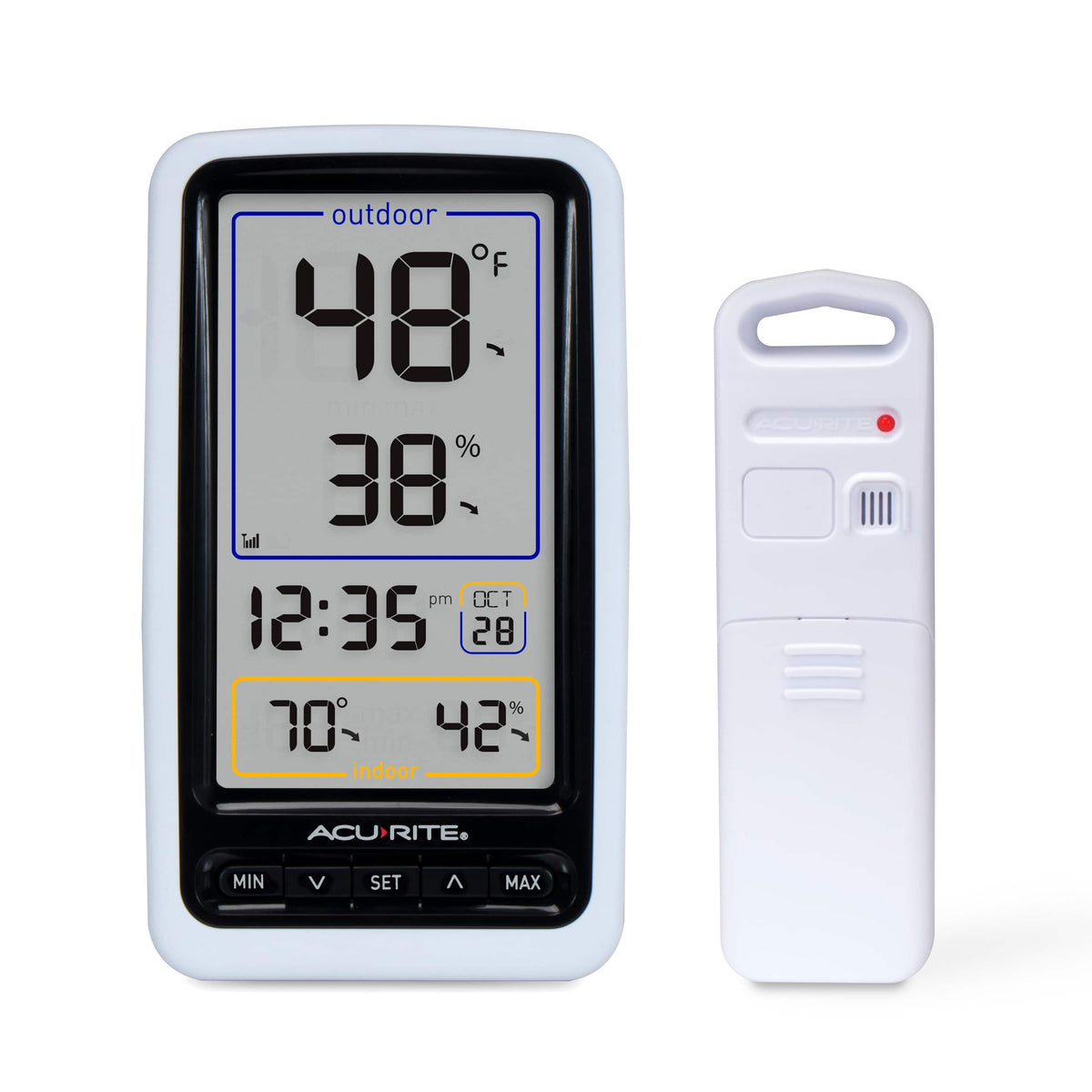 AcuRite - Wireless Thermometer with Digital Display - White