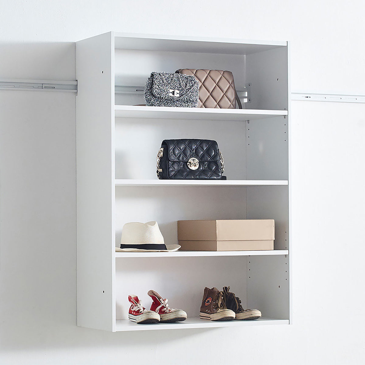 Devi - Wall Mounted Wood Closet System With Modular Design And Ample Storage