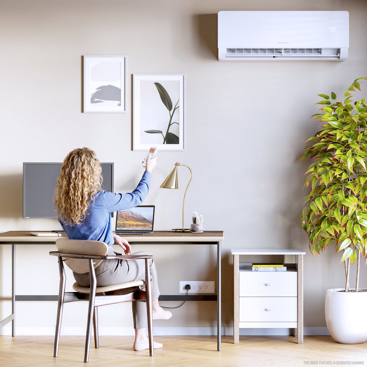 Keystone - Core 230V 550 Sq. Ft. 12,000 BTU Smart Mini Split Air Conditioner 12,000 BTU Heater - White