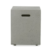 Modern Tank Holder Side Table With Smooth Concrete Surface