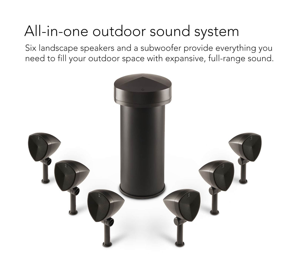 Definitive Technology - Dymension 4" Outdoor Landscape 6 Speaker System with 8" Subwoofer - Brown