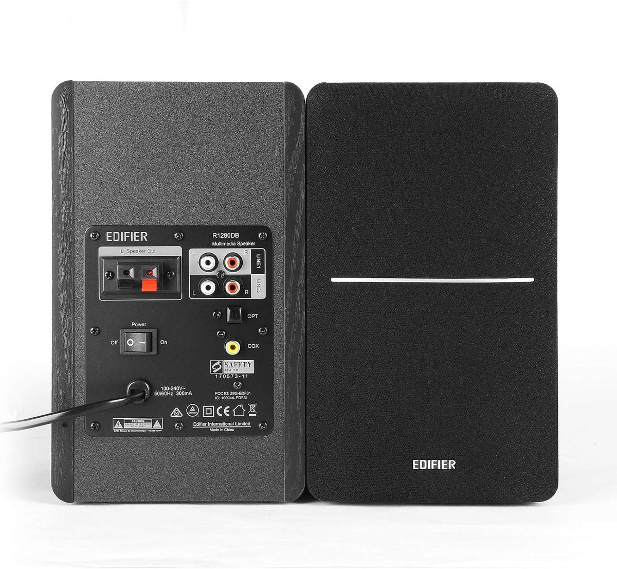 Edifier - R1280DB Powered Bluetooth Bookshelf Speakers, Computer Speakers - 42W RMS Optical Input - Wireless Studio Monitors - Black