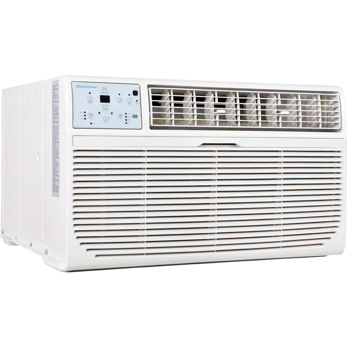 Keystone - Energy Star 12,000 BTU 115V Through-the-Wall Air Conditioner with Follow Me LCD Remote Control - White