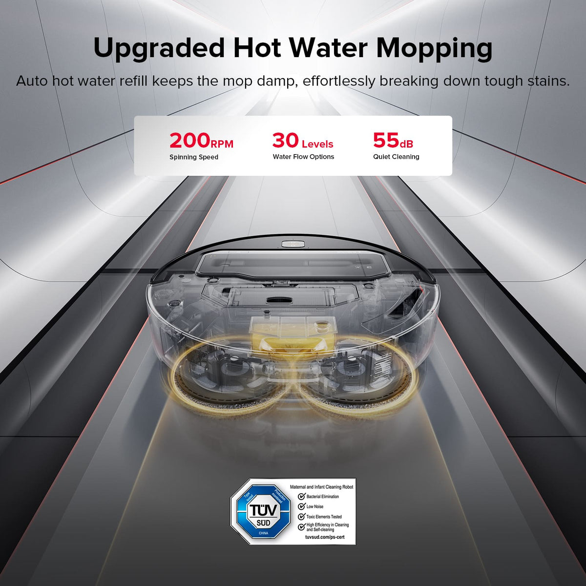 Roborock - Saros Z70 Robot Vacuum & Mop, OmniGrip Arm, 22,000Pa Suction, 3.14" Ultra Slim, Obstacle Avoidance, AdaptiLift Chassis - Silver