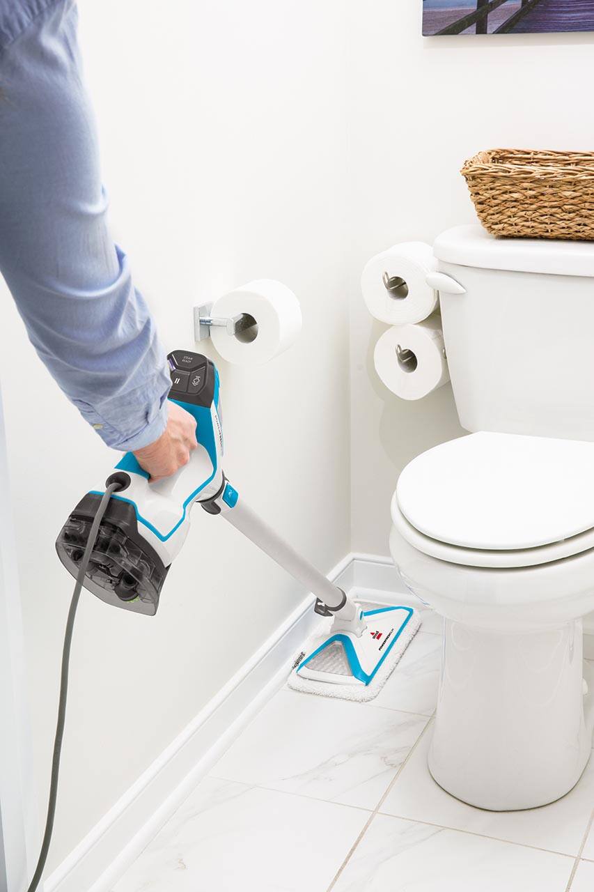 BISSELL - PowerFresh Slim 3-in-1 Sanitizing Steam Cleaner Mop - White