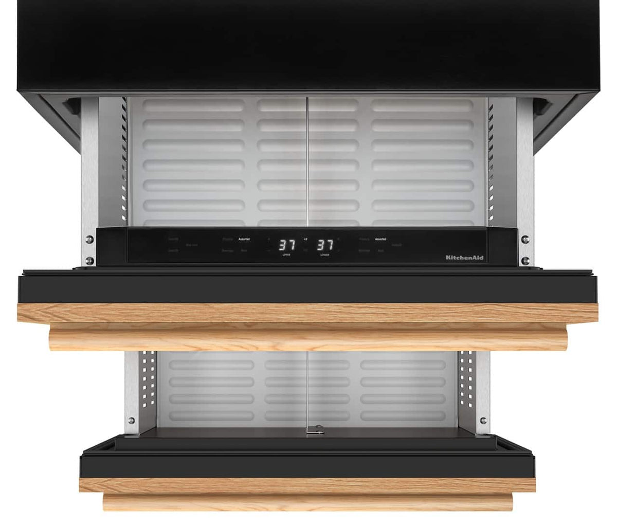 KitchenAid - 4.2 Cu. Ft. Undercounter Double-Drawer Refrigerator/Freezer - Custom Panel Ready