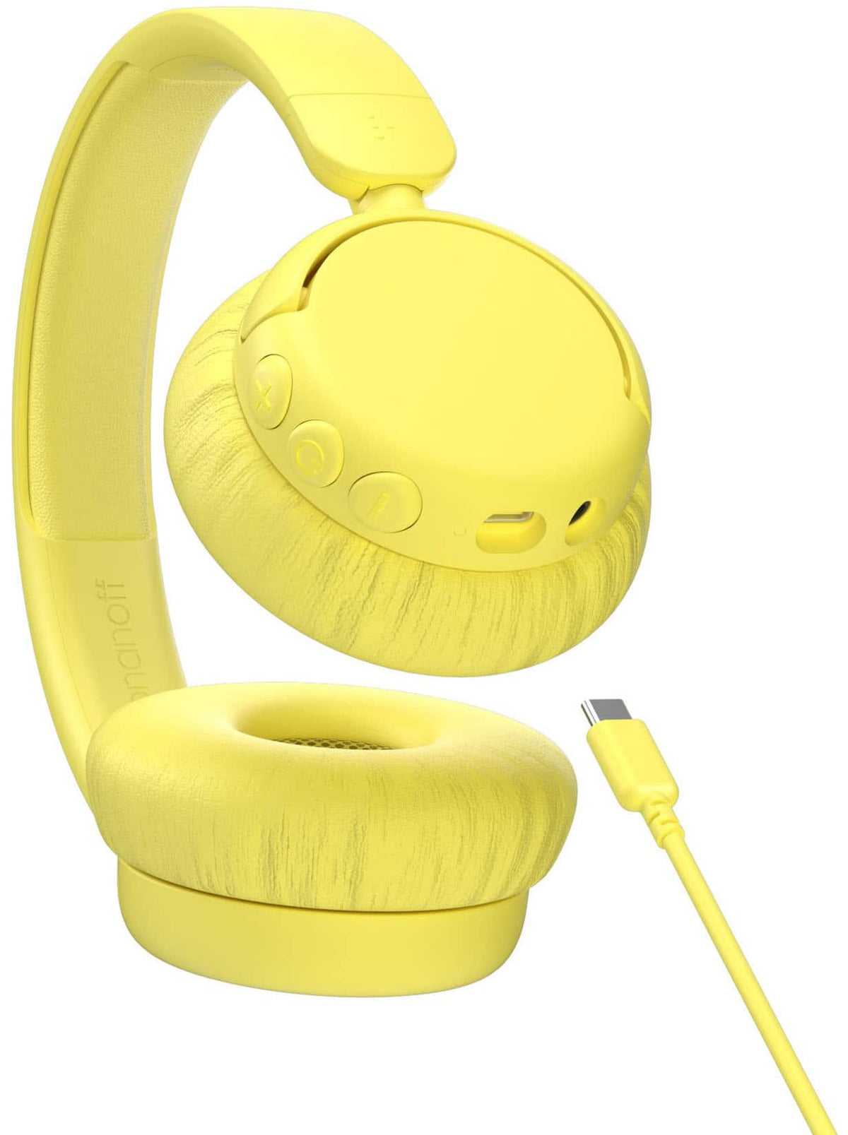 Made for Amazon BuddyPhones EcoTime Wireless SafeAudio Over-the-Ear Youth Headset, Bluetooth (Ages 6+) - Yellow