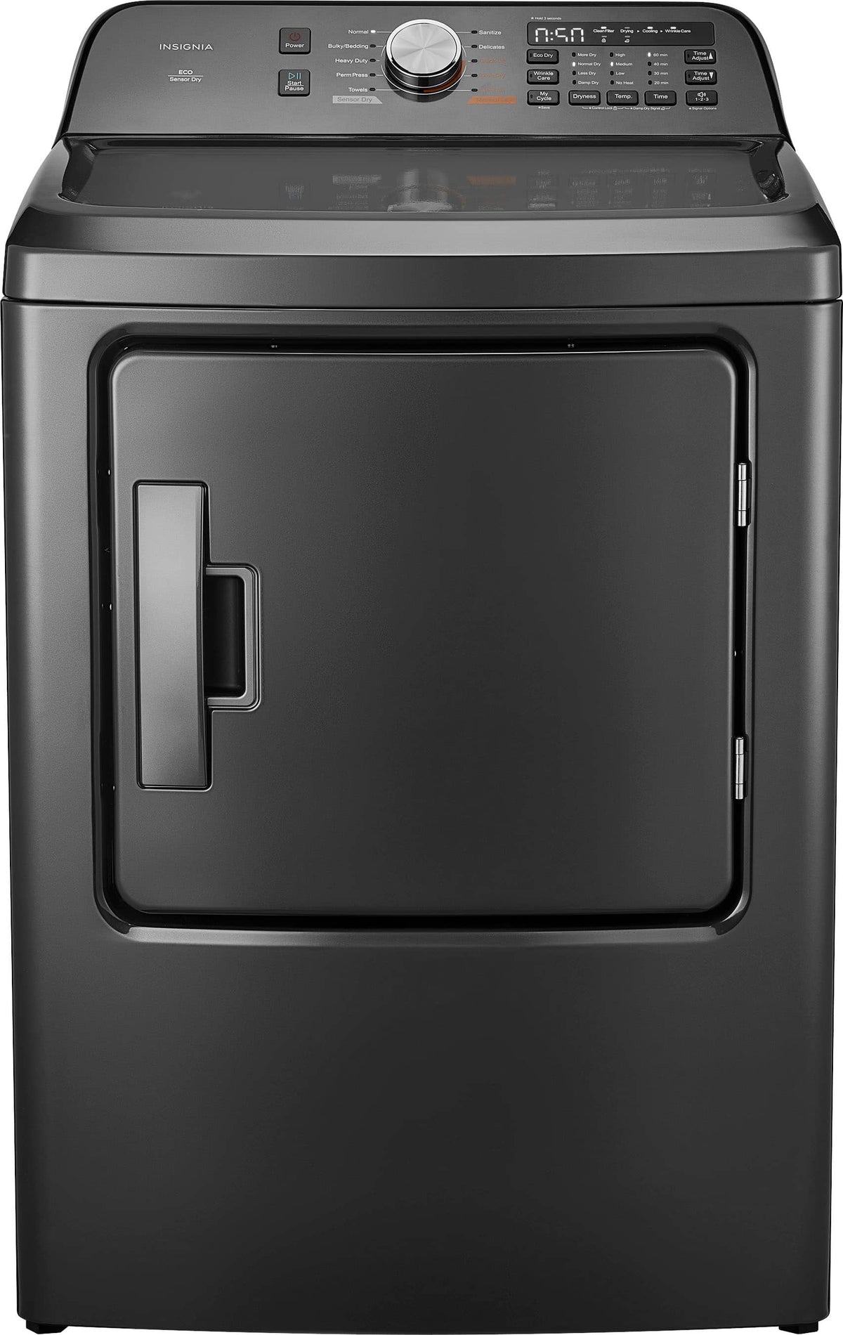 Insignia™ - 7.0 Cu. Ft. Gas Dryer with Sensor Dry - Metallic Grey
