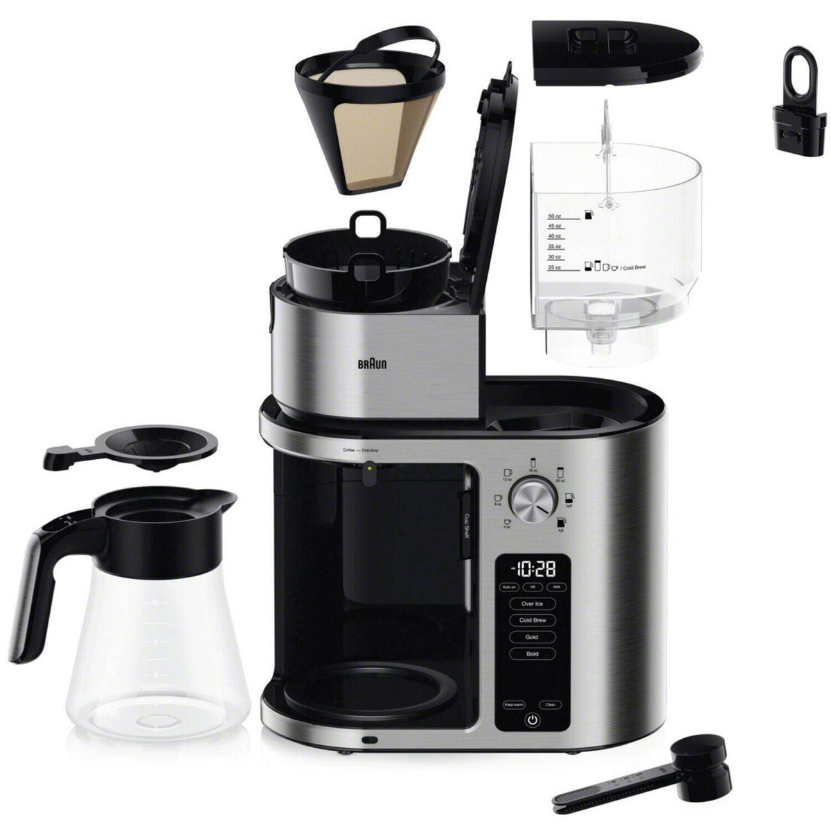 Nespresso - MultiServe KF9270 Drip Coffee Maker - Stainless Steel