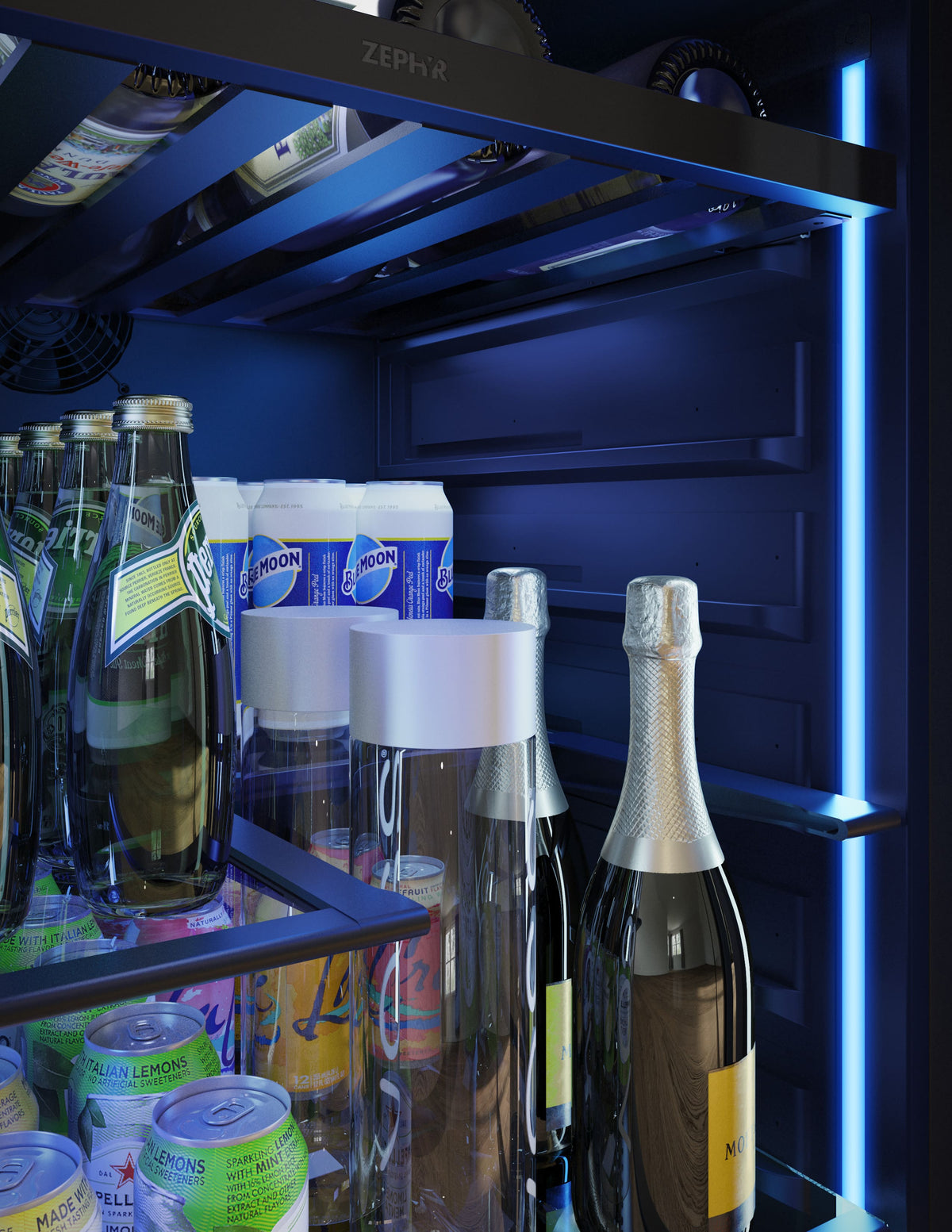 Zephyr - Presrv 24 in. 7-Bottle and 108-Can Single Zone Panel-Ready Beverage Cooler - Panel Ready + Glass