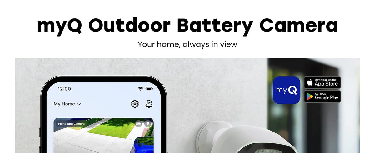 Chamberlain - myQ Outdoor Battery Security Camera - White