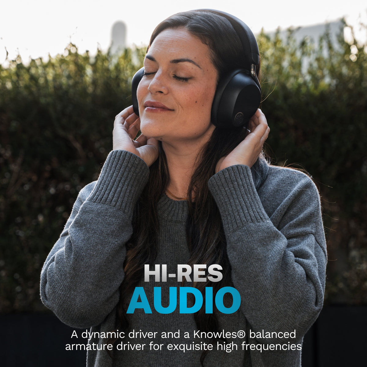 JLab - Epic Lux Lab Edition ANC Wireless Headphones – Hi-Res Compatible, Spatial Audio w/ Head Tracking & 90+ Hour Battery Life - Black