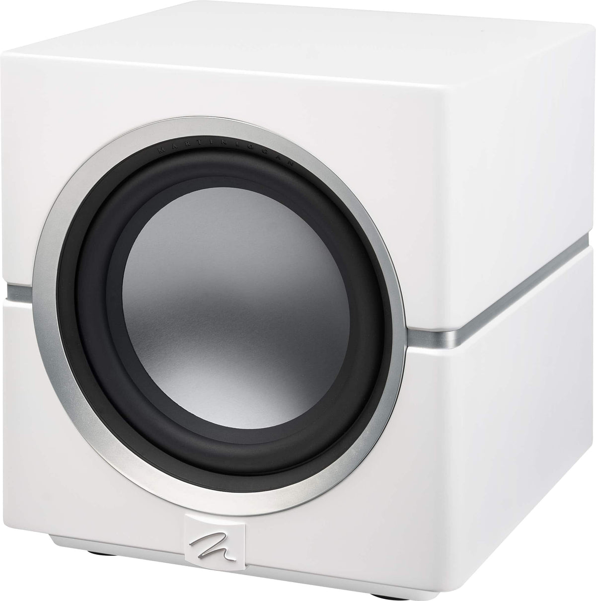MartinLogan - Dynamo 10, 10” Sealed, Powered Subwoofer, with Magnitude MT-1kW Amplifier, Sub Control App, and Wireless Built-In - Satin White