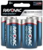 Rayovac - High Energy D Batteries (4 Pack), Alkaline D Cell Batteries