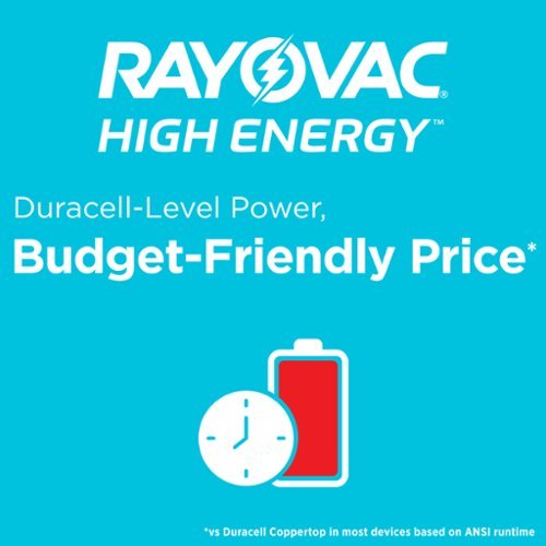 Rayovac - High Energy D Batteries (4 Pack), Alkaline D Cell Batteries