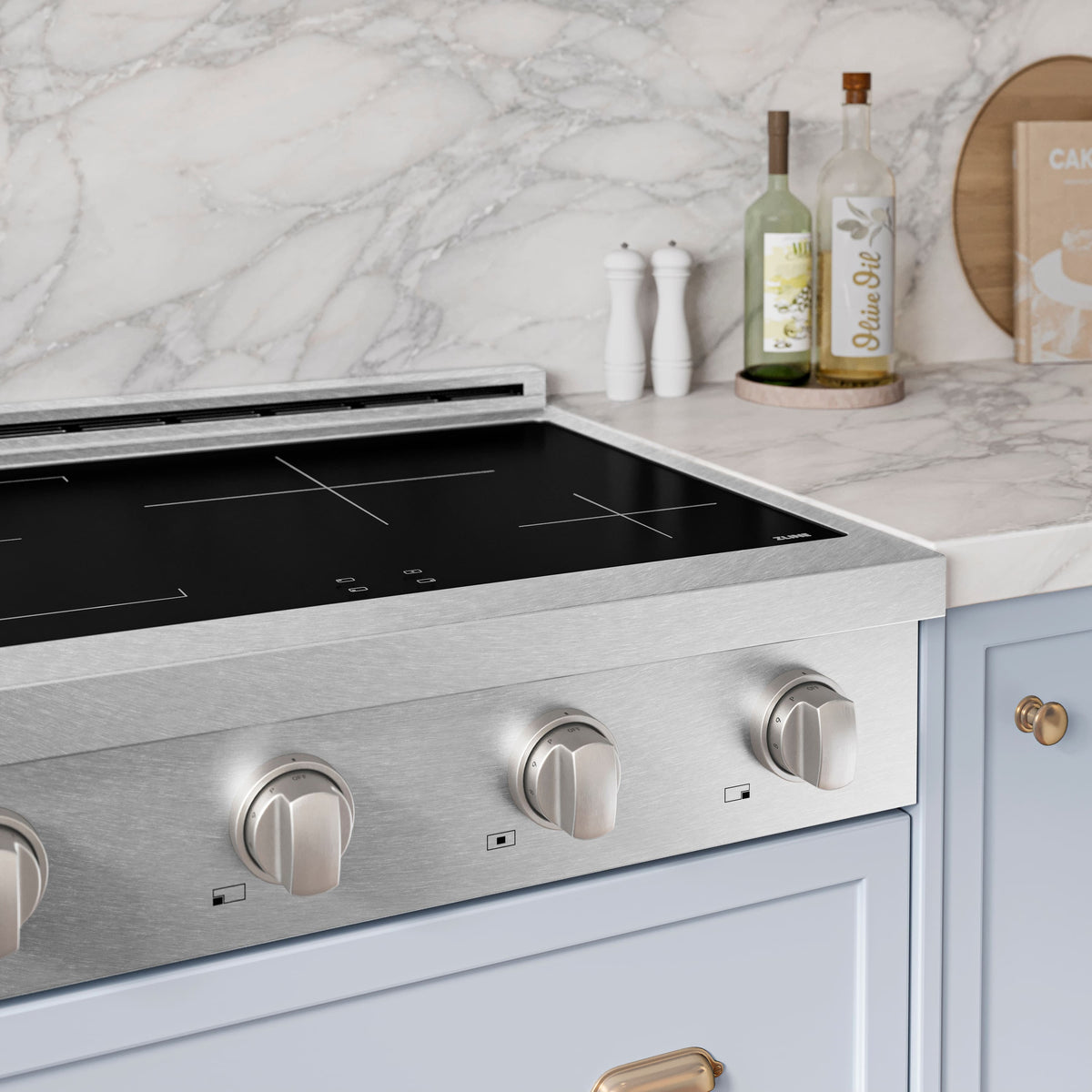 ZLINE - 30 in. Paramount Built-in Induction Rangetop with 4 Element Cooktop in Satin - Stainless Steel