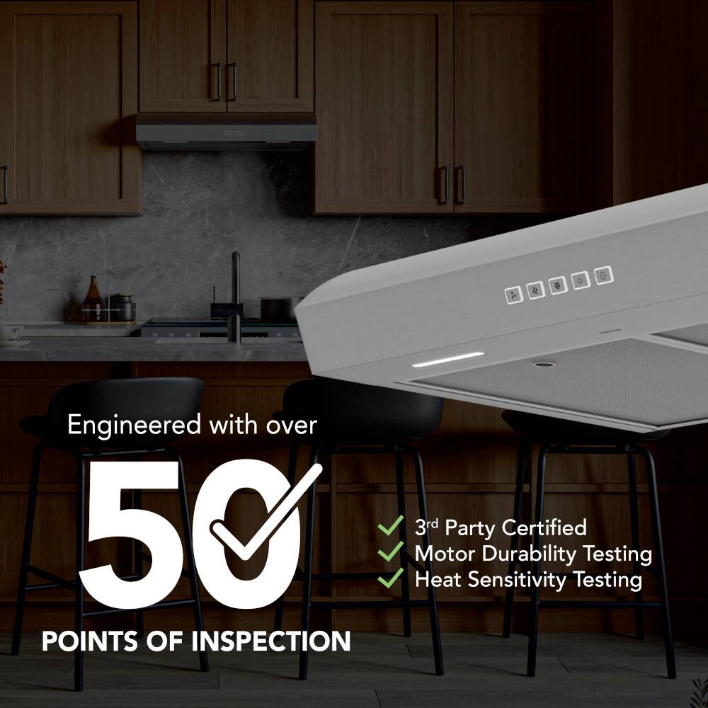 Broan - 30 inches - Convertible - Under cabinet Range Hood - Stainless Steel