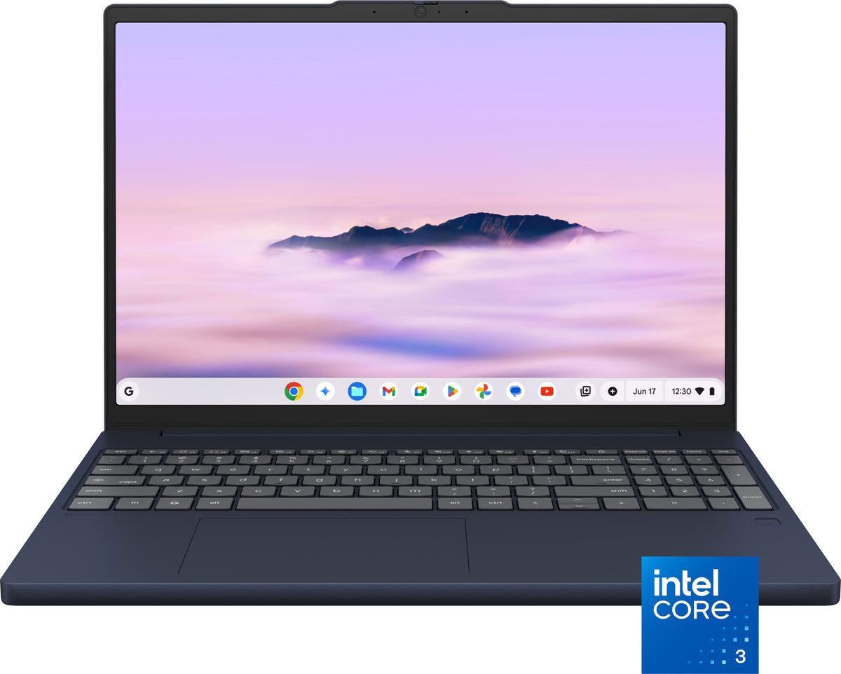 Lenovo - Chromebook Plus 15.3" 2K Touchscreen Laptop - Intel Core 3 Processor N355 2025 - 8GB Memory - 128GB UFS - Cosmic Blue