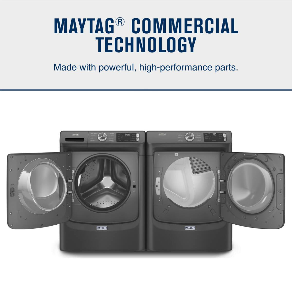 Maytag - 7.3 Cu. Ft. Stackable Gas Dryer with Extra Power Button - Volcano Black