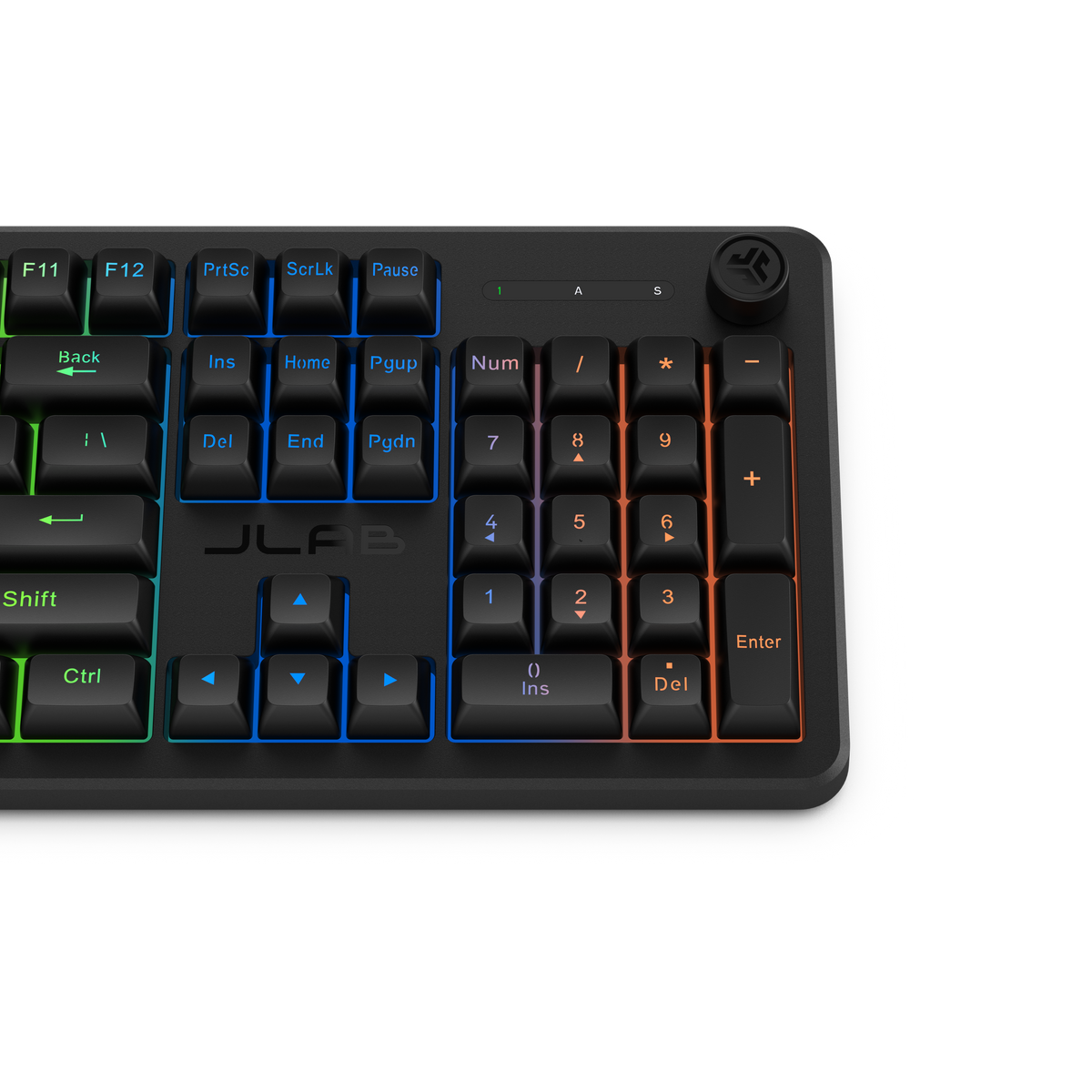 JLab - Nightfall Full-Size Wired Gaming Keyboard - Black