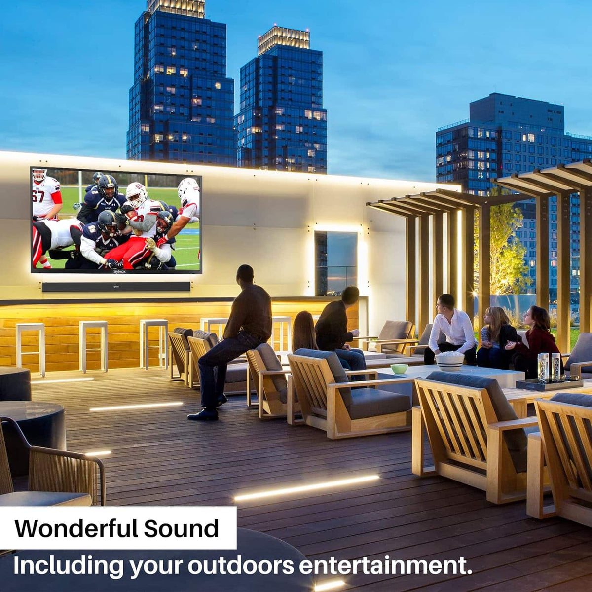 Sylvox - Elf S2 Bluetooth 2.0 Waterproof Outdoor Soundbar - Black