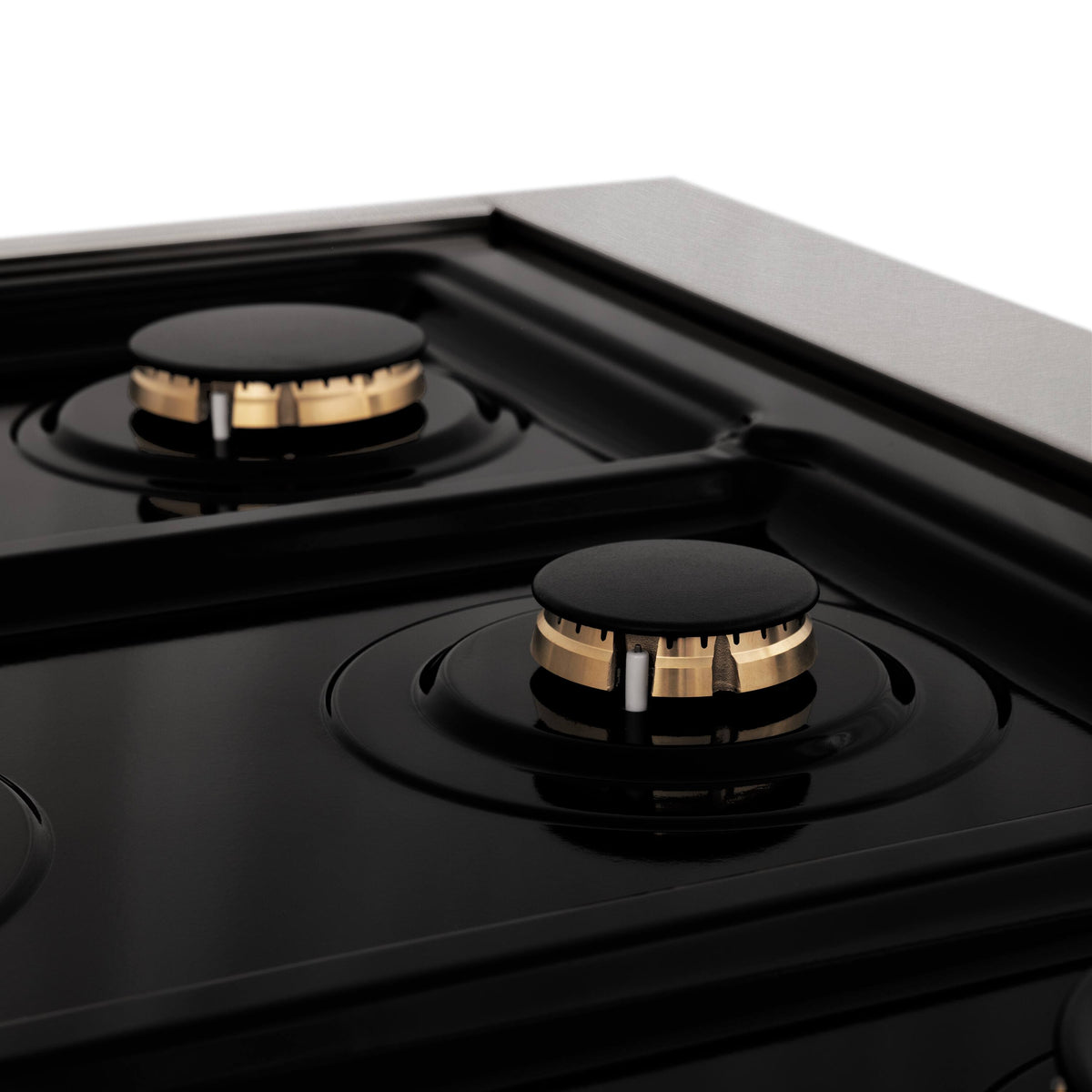 ZLINE - 48 in. Wide 8 Burner Autograph Legacy Dual Fuel Range in Satin Steel w/ White & Black Accents (RASZ-WM-48-MB) - Stainless Steel