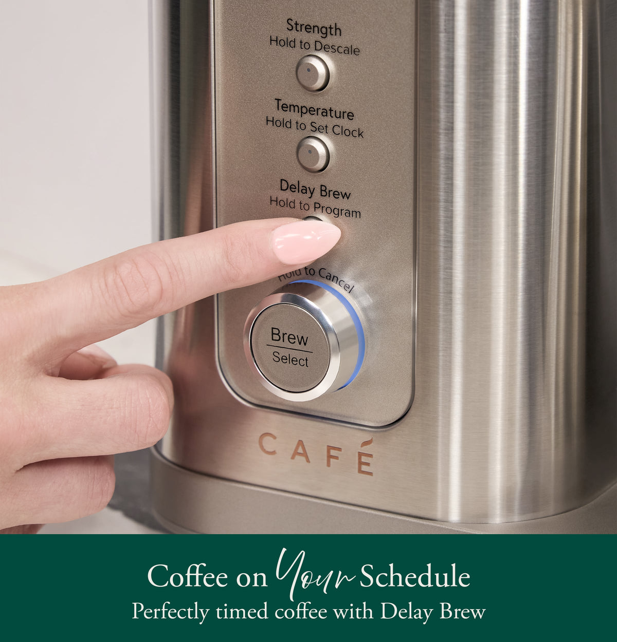 Café - Specialty Smart 10-Cup and Single Serve Coffee Maker with Insulated Thermal Carafe - Stainless Steel