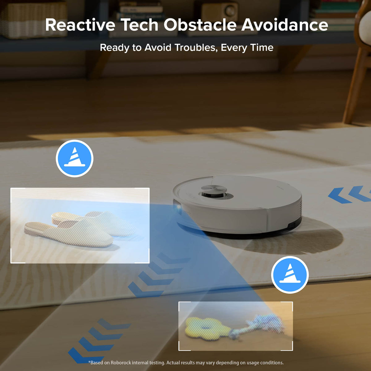 Roborock - Q10 Series Robot Vacuum & Mop, 10000Pa Suction, 70 Days Self-Emptying, Anti-Tangle Brush, Obstacle Avoidance - White