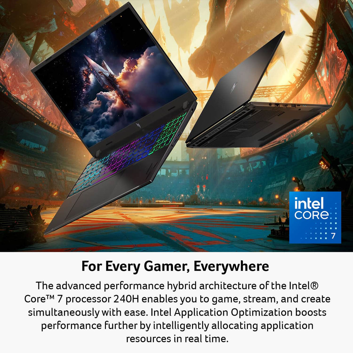 Acer - Nitro V – 16" WUXGA 165Hz Gaming Laptop - Intel Core 7 240H 2024 - NVIDIA GeForce RTX 5050 – 16GB Memory – 512GB Storage - Obsidian Black
