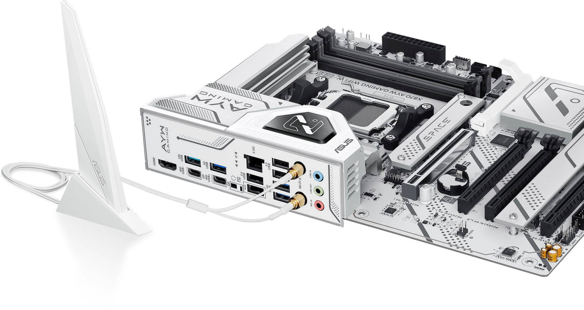 ASUS - X870 AYW GAMING (Socket AM5) AMD X870 ATX DDR5 Wi-Fi 6 AX Motherboard - White