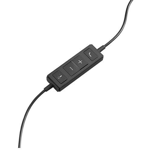 Logitech - H570e Mono Wired Over-the-Ear Headset - Black