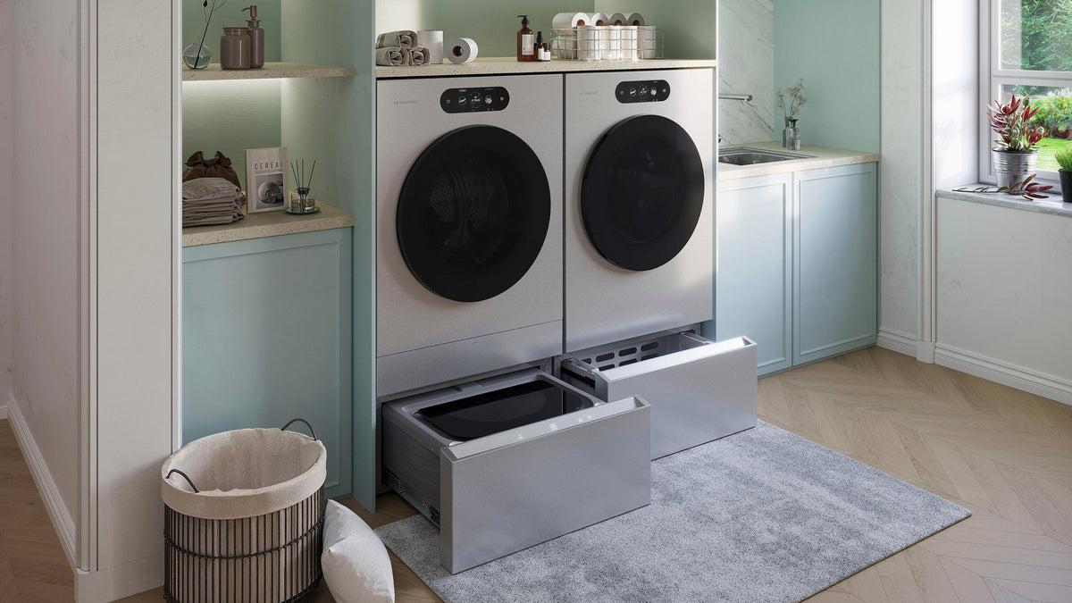 LG - SIGNATURE 9.0 Cu. Ft. Stackable Smart Electric Dryer with Steam and AI Sensor Dry - Brushed Platinum Steel