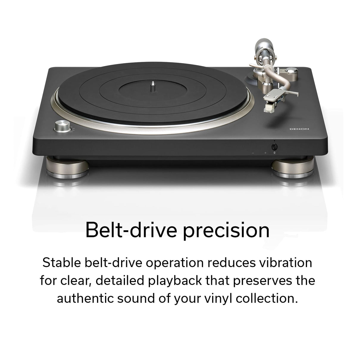 Denon - DP-500BT Premium Bluetooth Turntable - Black