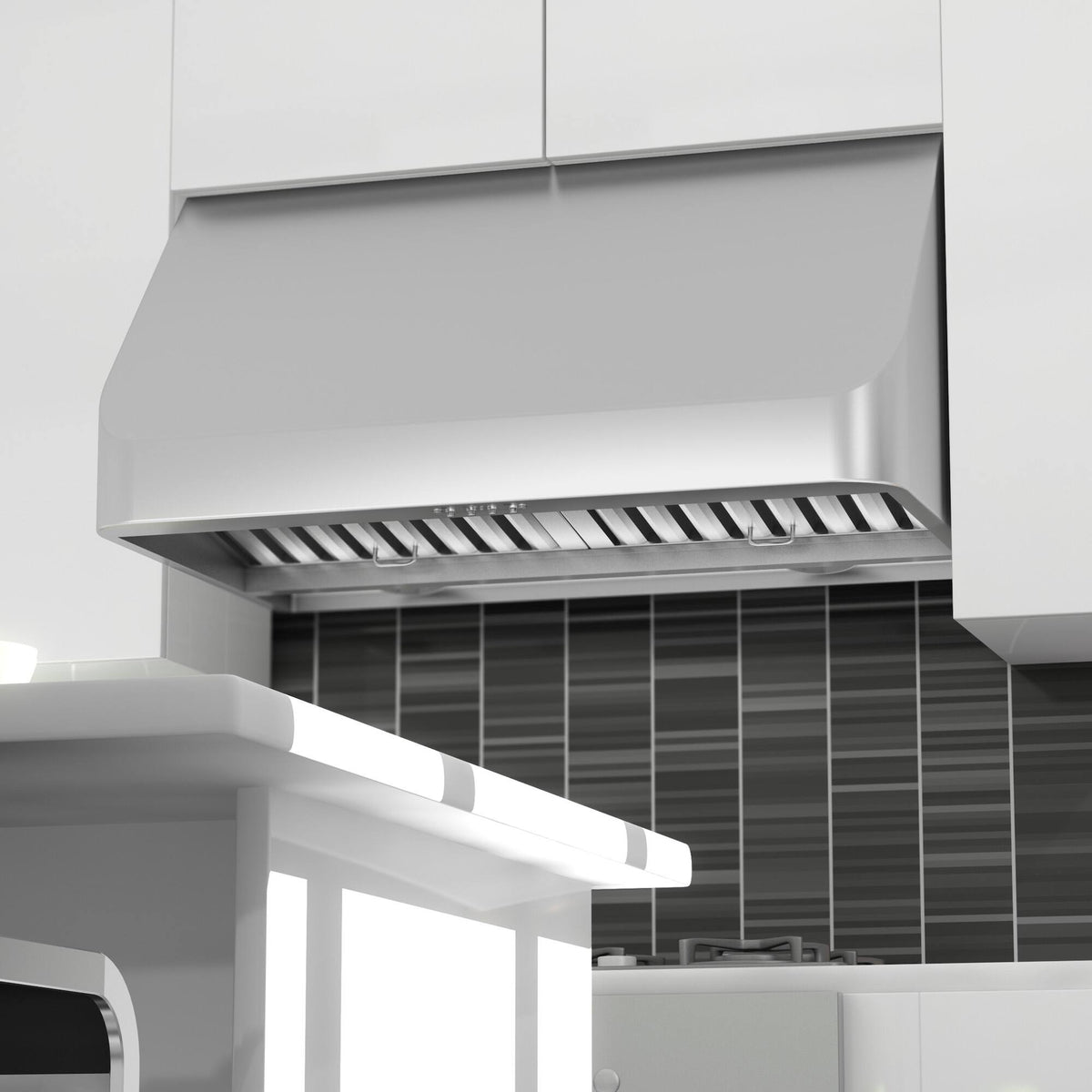 ZLINE - 36 inches - Externally Vented & Convertible - Under cabinet Range Hood - Brushed Stainless Steel