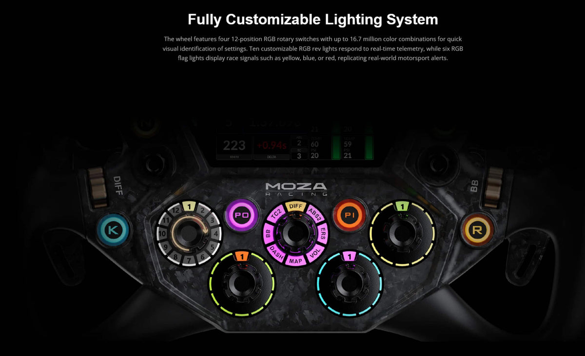 Moza Racing - KS Pro Sim Racing Steering Wheel for Windows - Black