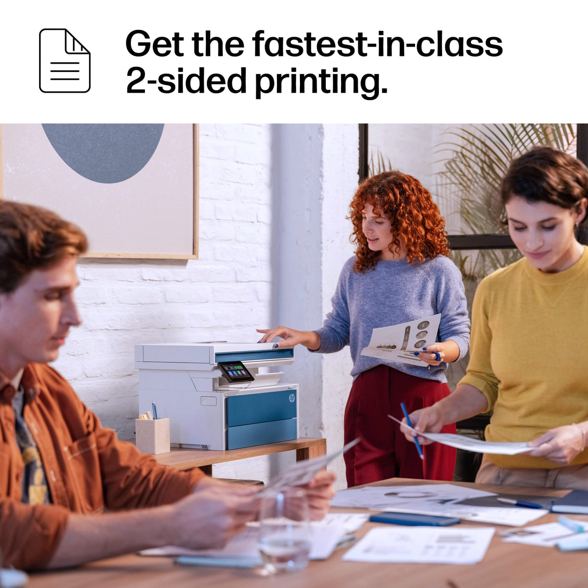 HP - LaserJet Pro MFP 4112dw Wireless Black & White All-in-One Laser Printer, Scan, Copy, Fax, 2-Sided Printing, AI-Enabled - White