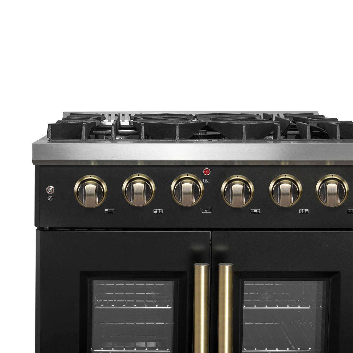 Forno Appliances - 30 in. Wide 5 Burner Galiano 4.32 Cu. Ft. Freestanding Gas Convection Range with French Door Design - Black