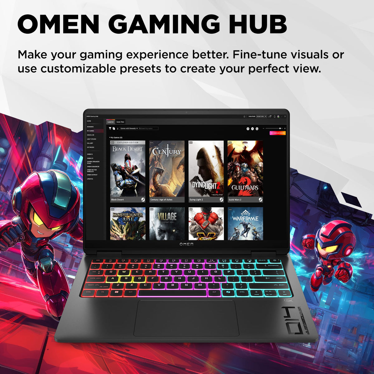 HP OMEN - Transcend 14" 120Hz 3K OLED Gaming Laptop - Intel Core Ultra 7 (2025) - 16GB Memory - NVIDIA GeForce RTX 5060 - 1TB SSD - Shadow Black