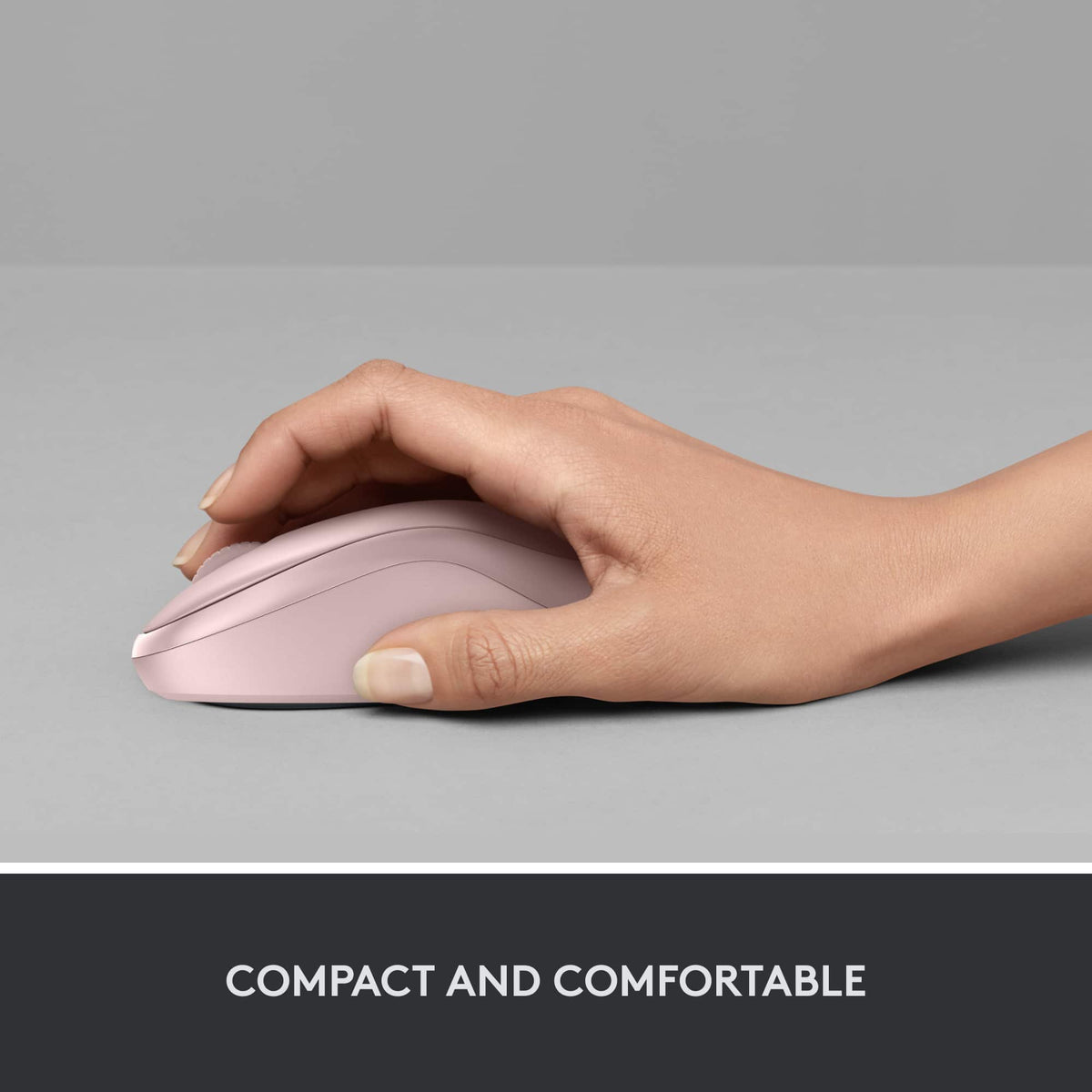 Logitech - M220 SILENT Wireless Optical Ambidextrous Mouse - Wireless - Rose